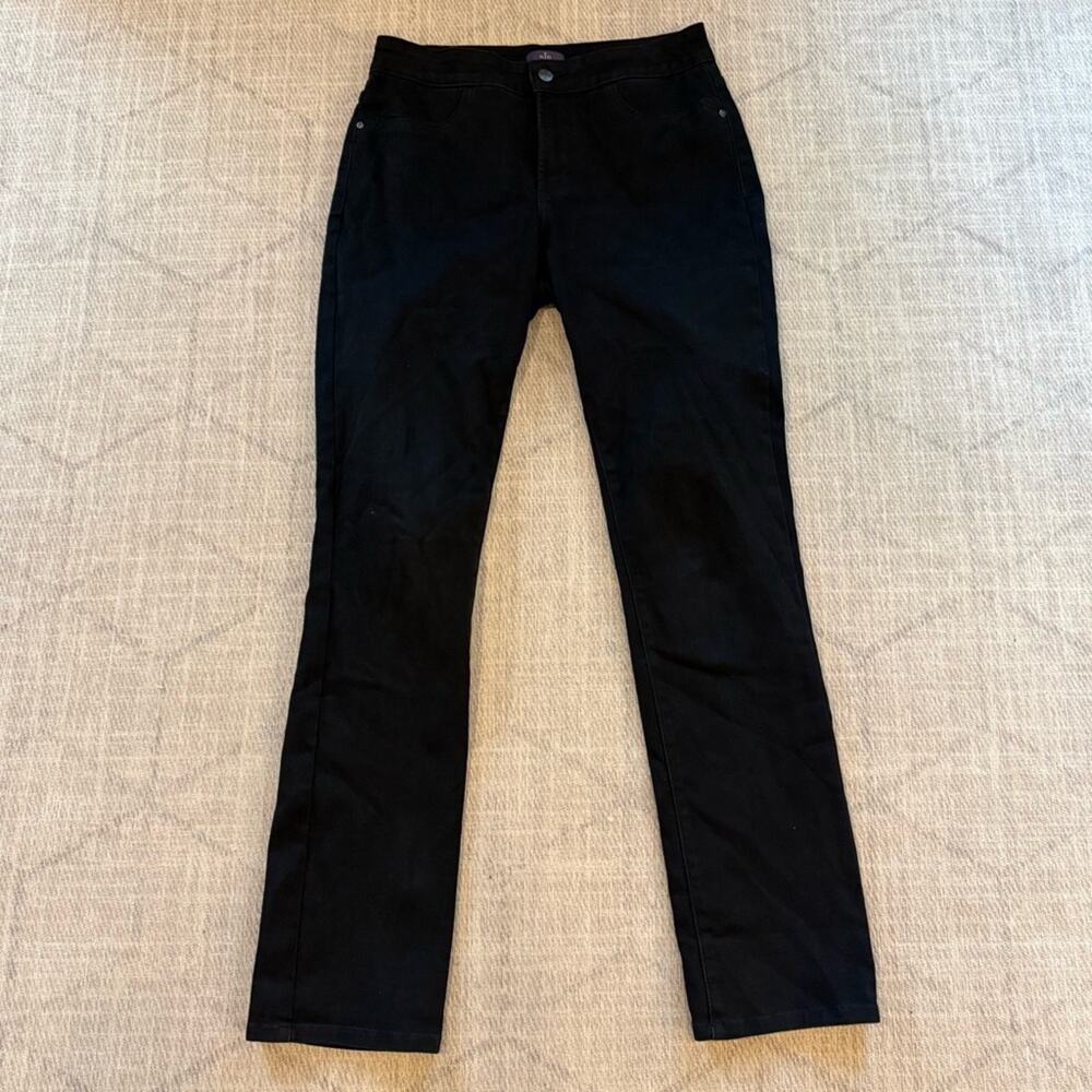 NYDJ Black Skinny Stretch Jeans Lift Tuck Size 6 Made in USA